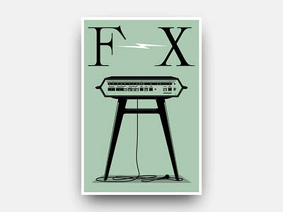 FX1 comouter design device electronic electronic music from outer space futurism gianmarco magnani illustration minimalist music poster retro retrofuturism sci fi science fiction scifi sixty watts space vintage