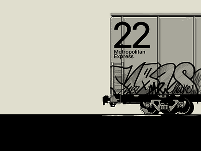 Graff Express calligraphy design express gianmarco magnani graffiti illustration metro metropolitan minimalist poster railway retro train vagon