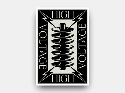 High Voltage design futurism geometric gianmarco magnani illustration minimalist poster retro science fiction scifi typographic typography