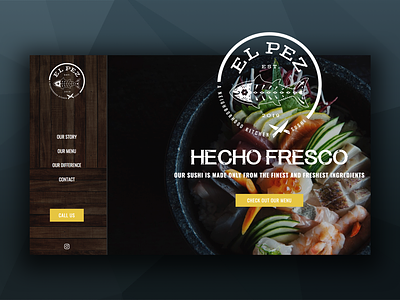 El Pez Kitchen restaurant website single page website web design webflow