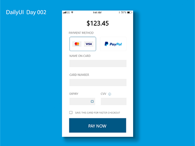 DailyUI Day 002 - Credit Card Checkout Page app daily 100 dailyu day2 design illustration logo ui ux vector