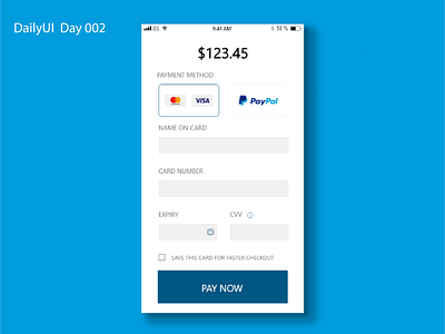 DailyUI Day 002 - Credit Card Checkout Page