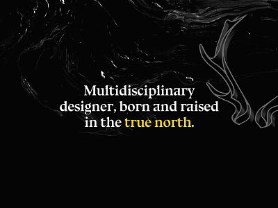 Fresh start antlers art director branding designer identity north personal portfolio self semplice typography website