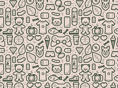 Pattern animal branding cute ecommerce fashion games icon pattern service store vector