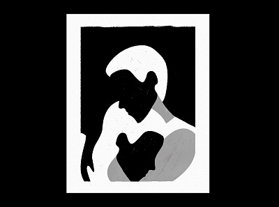 Hugs N Kisses - Black & white album art branding colorful design experiment graphic illustration poster print vector