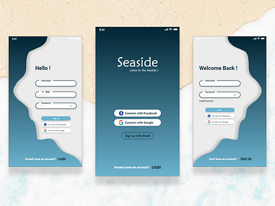Seaside :)  Adobe XD Practise