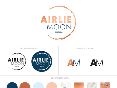 Airlie Moon Re-Branding branding logo