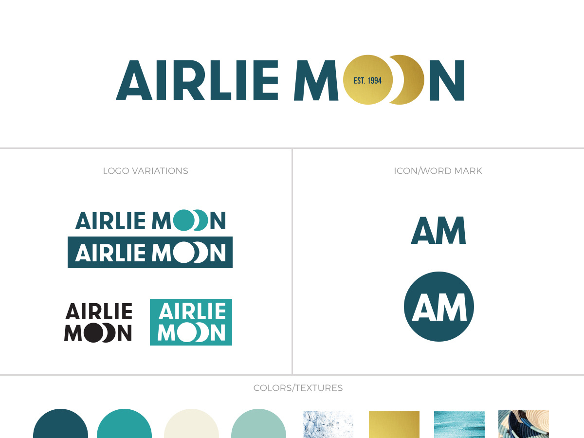 Airlie Moon Brandboard 2 by Allyson Campbell McFarlane on Dribbble