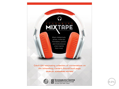 Schomburg Center Mixtape design print typography