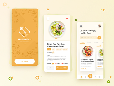 HealthyFood app by Outline2Design on Dribbble