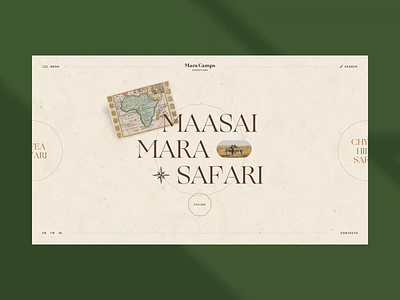 Mara Camp Safari Travel website agency animation behance brand branding case graphic design homepage icon logo motion graphics safari travel typography ui ux vector webdesign