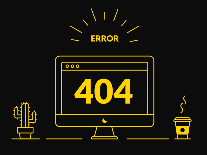 The Internet day 404 animation error gif illustration motion o2d outline outline2design ui ux vector