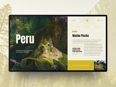 Peru design concept design outline2design o2d concept peru nature travels ui ux webdesign