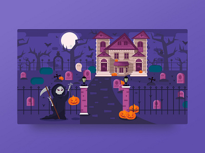 Happy Halloween! card design halloween o2d outline2design ui ux webdesign