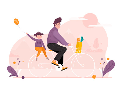 Father’s Day concept design illustration o2d outline2design outline2design o2d concept