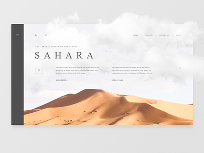 Sahara Desert home page clean clean ui complex complex ui creative design homepage homepage design minimal typogaphy ui ux web webdesign website website design