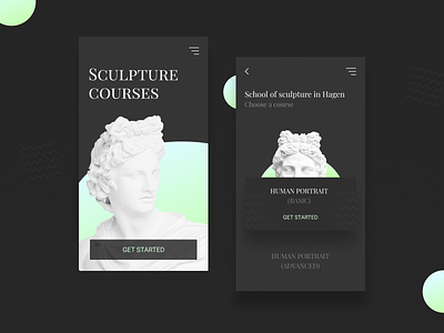 Mobile app Sculpture Courses