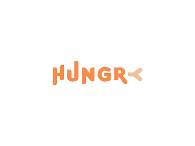 Hungry branding design logo minimal typography