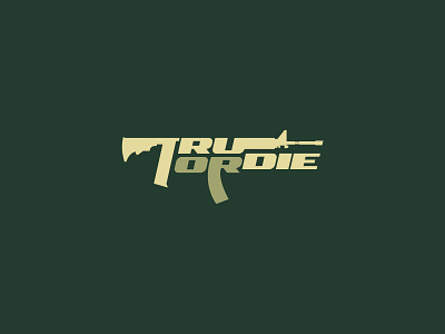 TruOrDie design logo minimal textual typography vector