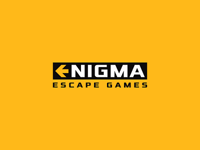 Enigma Escape Games branding design logo minimal negative space