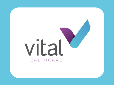 Vital Healthcare branding graphic design health logo