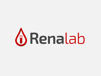 Renalab brand branding design health icon lab logo typography vector