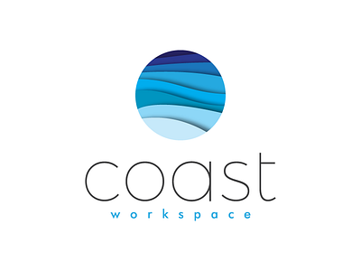 Coast Workspace brand branding coast design icon logo typography vector waves