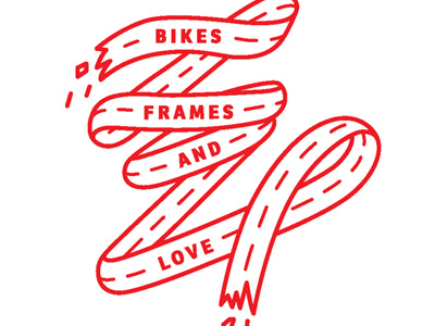 Bikes frames and love bike frame graphic illustration love red road shop slowatch window