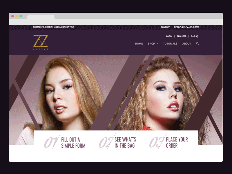 Puzzle - Custom Makeup Page fashion gif makeup website