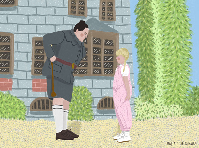 Matilda (1996)/ Agatha Trunchbull and Amanda Thripp character childrens illustration digital illustration digital painting film illustration matilda movie