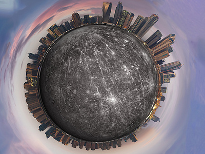 City on Mercury adobe art city design distort distortion effect effects filter mercury photoshop planet