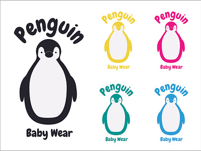 Baby Wear Logo adobe animal art brand branding design effect graphic design graphic designer illustration logo logo maker logo making logotypia penguin