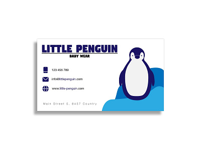 Little Penguin Card adobe animal art branding business business card card cards design effect graphic design illustration logo logotypia penguin photoshop print