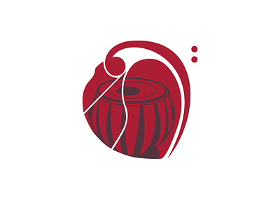 Idhayam Carnatic Collective Logo branding carnatic design illustration logo music musician shapes tabla vector