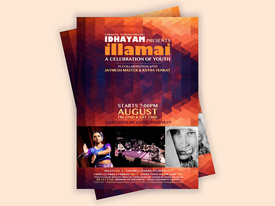 Poster Design - Illamai Carnatic Fusion Concert branding colourful design graphic design grid illustration poster design shapes