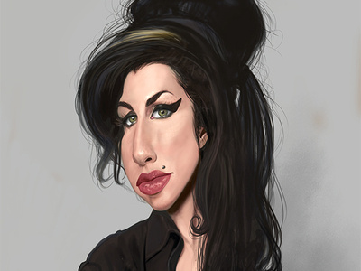 Amy Winehouse amy winehouse caricature digital illustration digital painting photoshop