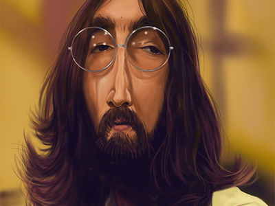 John Lennon caricature digital 2d digital illustration digital painting illustration john lennon photoshop
