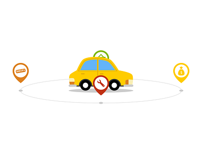 Services carousel car carousel concierge cycle diagram icon pin rotate services slider