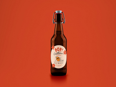 Pop Culture Kombucha beverage brand brand identity branding food and drink hand lettering illustration kombucha label design packaging design typography