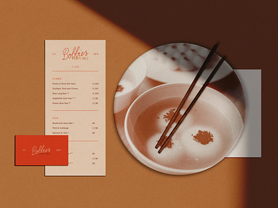 Bobbies Dumplings brand brand identity branding design food and drink graphic design hand lettering hospitality illustration label design logo menu design packaging design restaurant branding typography