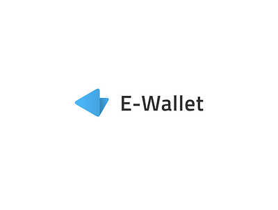 E-Wallet Logo blue branding ecommerce finance logo mobile modern logo