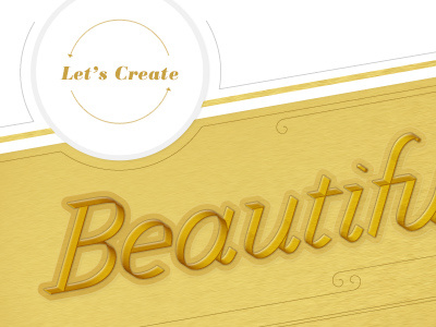 Beautiful create gold ticket typography