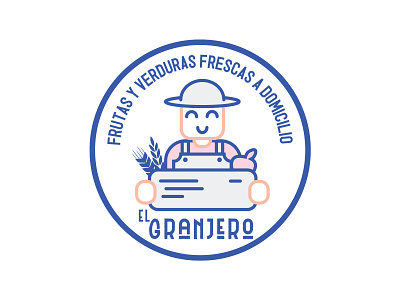 El Granjero - Frutas y Verduras a Domicilio brand branding creative design flat graphic design graphics illustration logo minimal