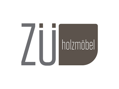 Zü holzmöbel brand branding creative design flat graphic design logo minimal typography vector