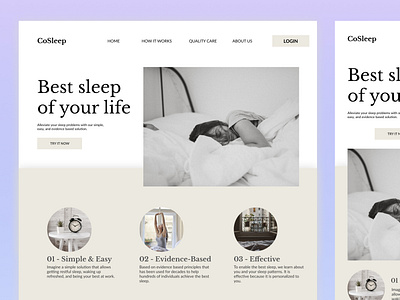 day 3 - UI Challenge - Landing Page branding challenge dailyuichallenge day 3 design figma simple sleep