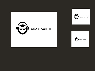 Bear Audio design illustration logo