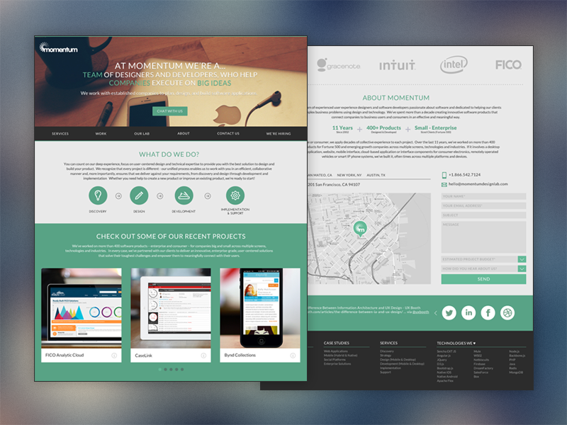 Momentum Design Lab Homepage Redesign (Single Page) by Momentum Design ...