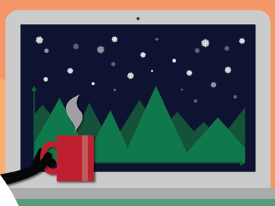 Happy Holidays, Dribbble card holidays