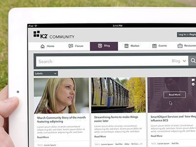 K2 Community Blog award enterprise lithium social strategy ui design user experience ux design visual design