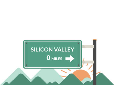 The Valley road sign silicon valley